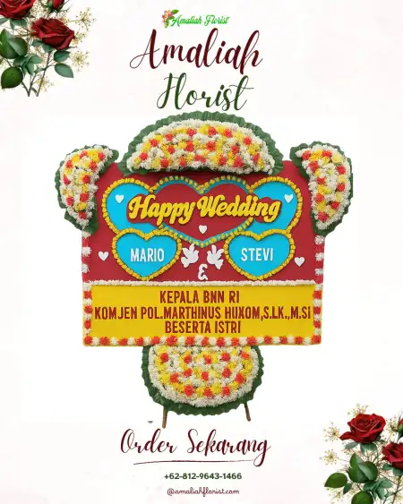 Papan Bunga Pernikahan Burujul Wetan
